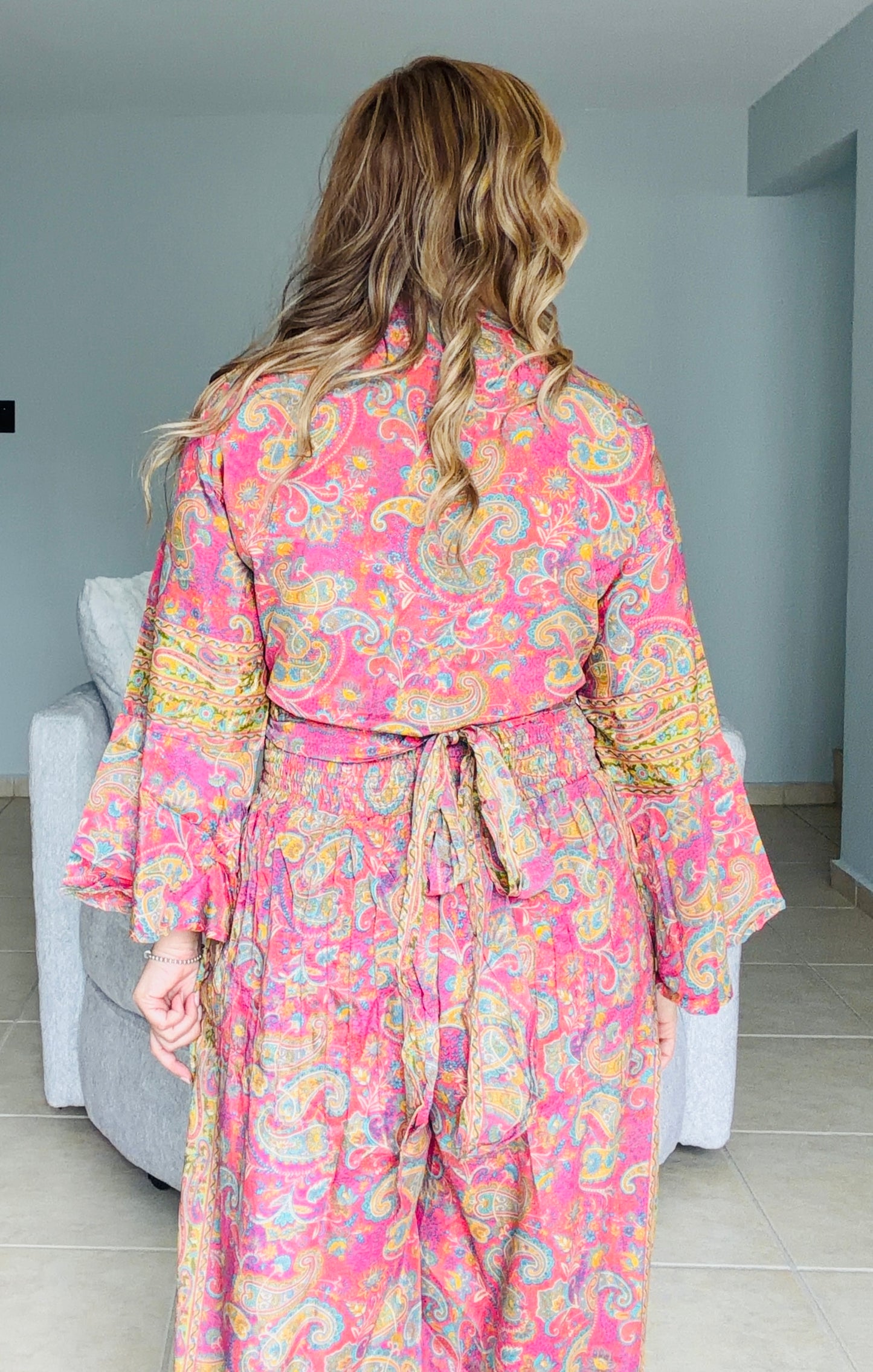 Arlyn Tie Top & Elastic Pant Set