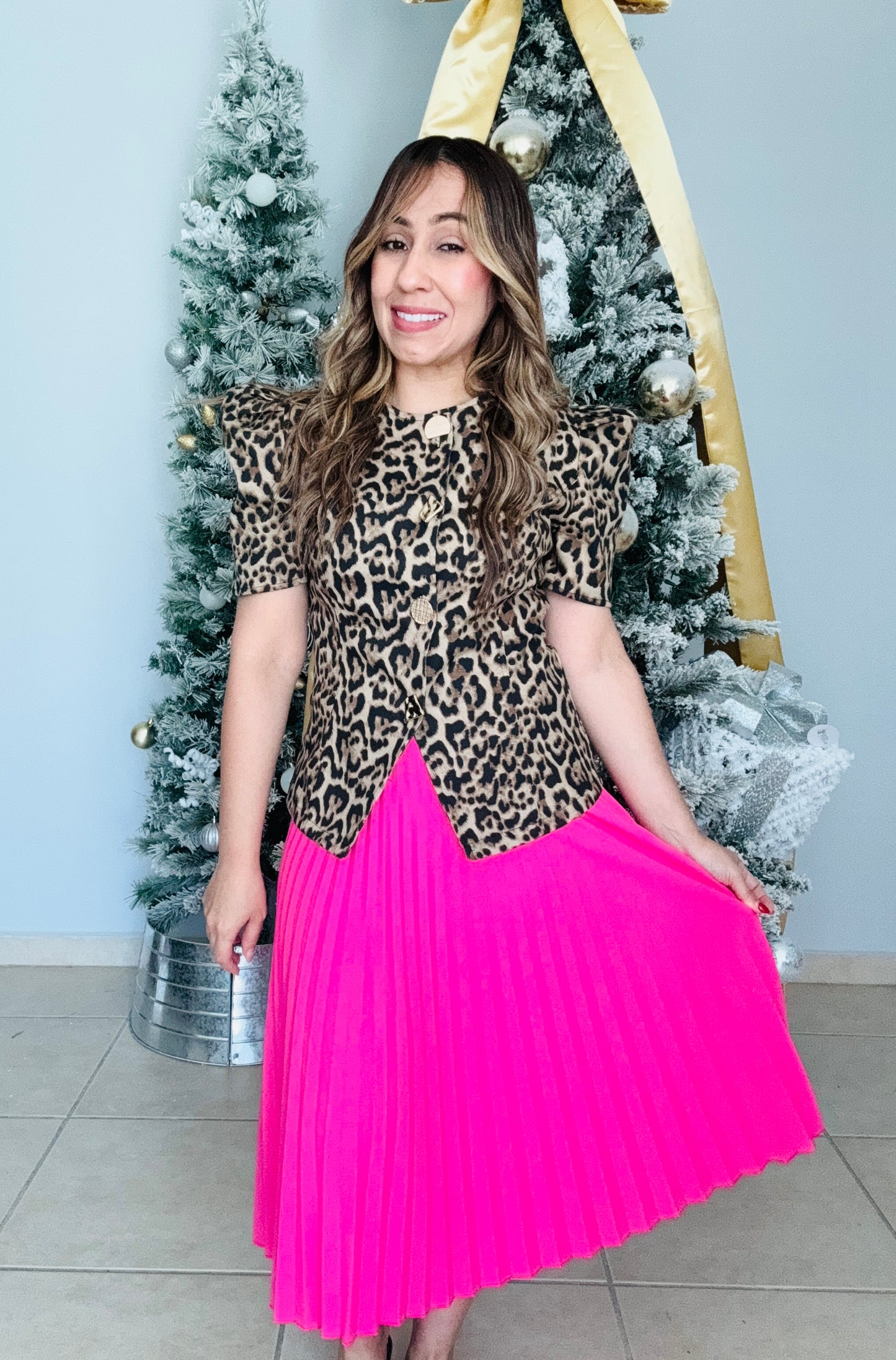 Falda Plizada- Rosa de Esperanza