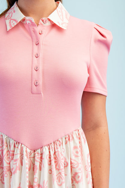 Rosa Half Buttom Dress
