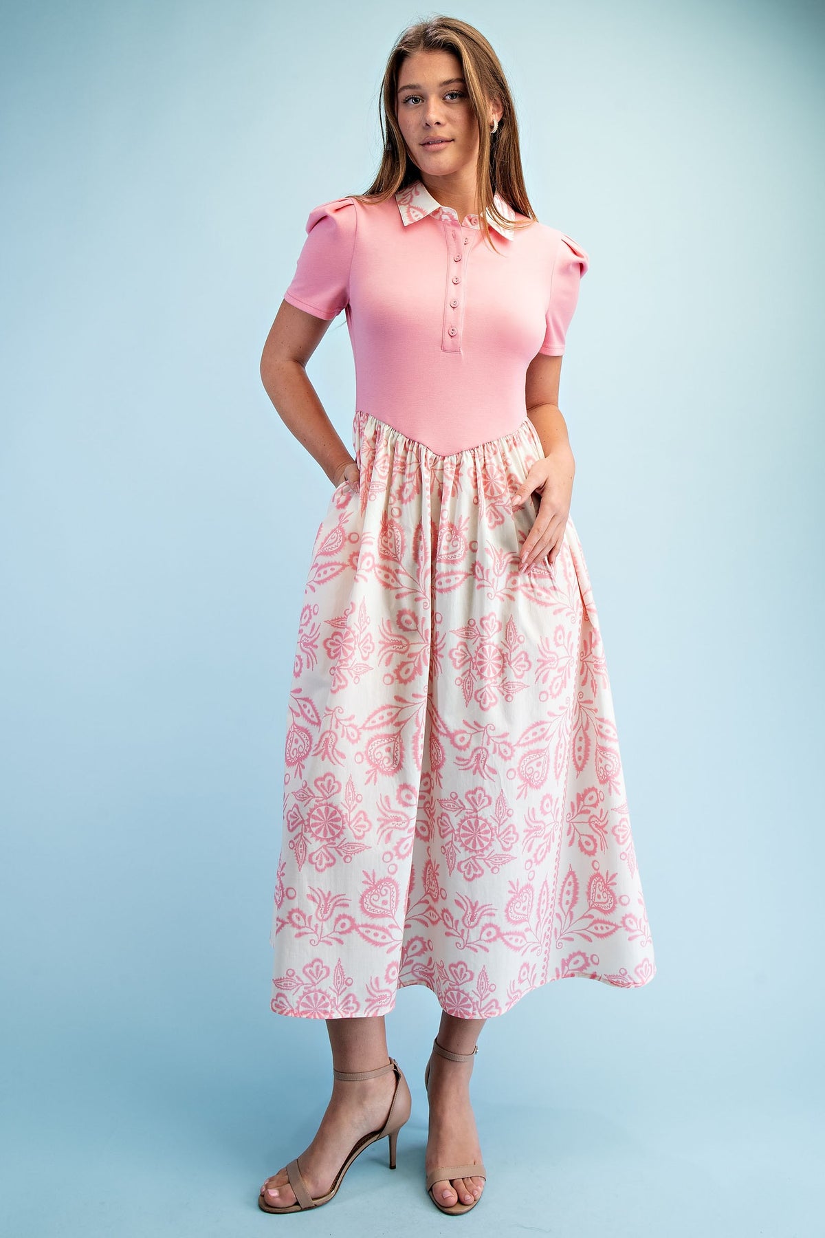 Rosa Half Buttom Dress