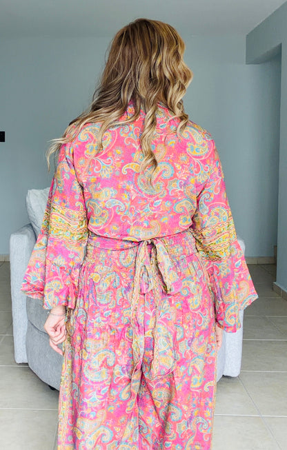 Arlyn Tie Top & Elastic Pant Set