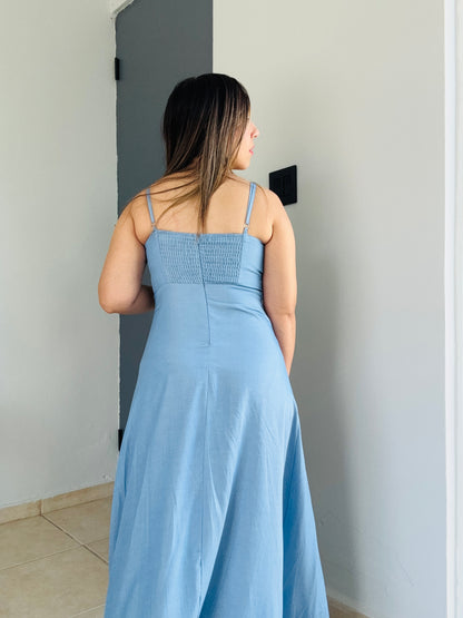 Maxi Dress Denim Blue