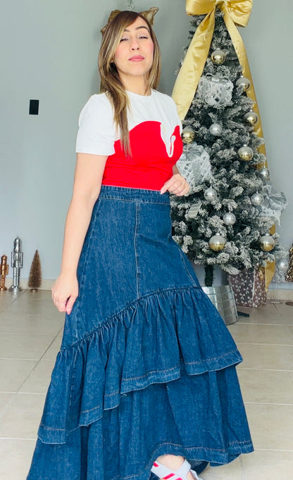 Susurro de Promesa- Skirt Denim
