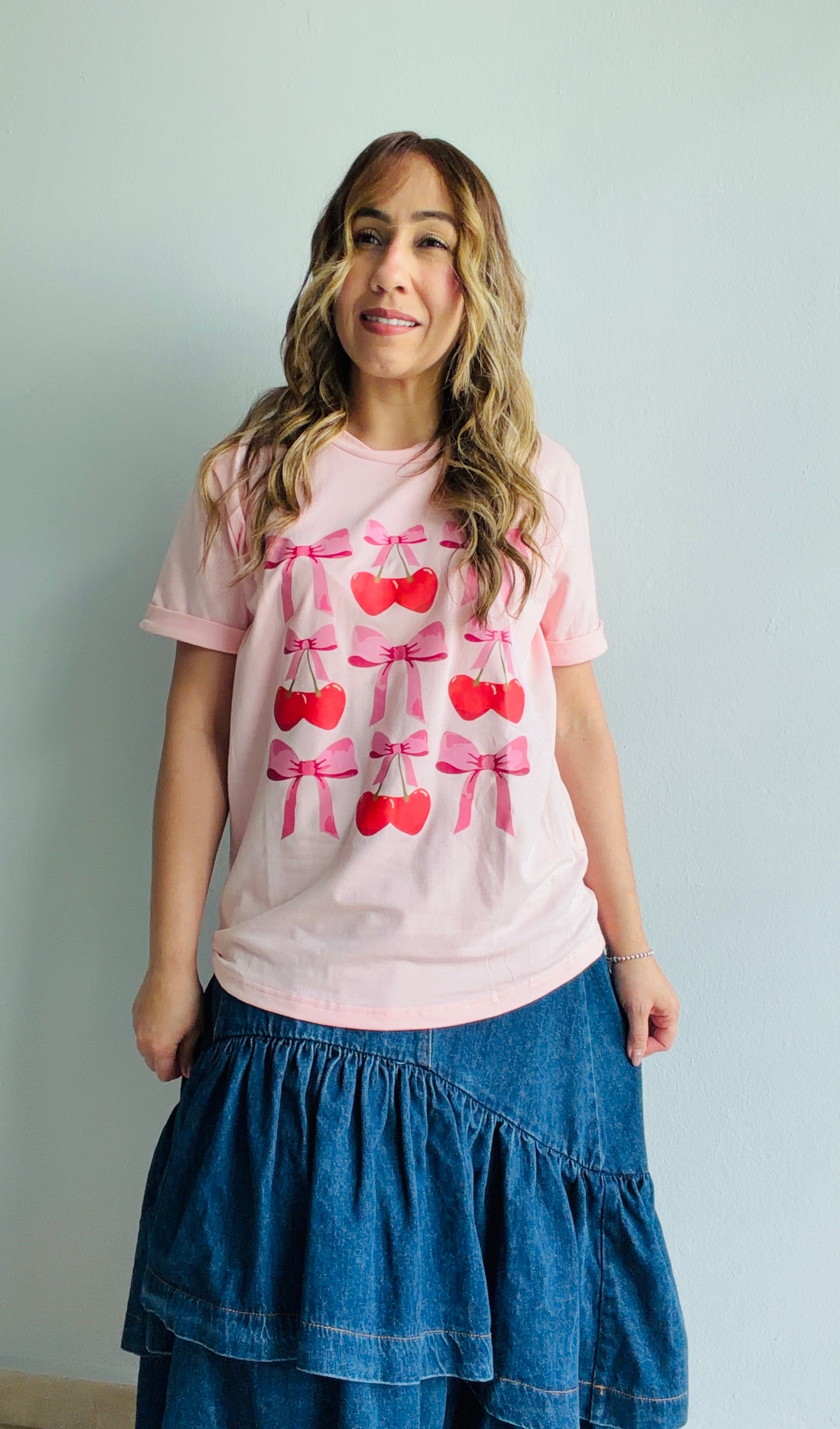 Pink Bow-Tshirt