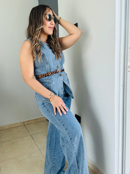 Denim Wide Leg -Vest