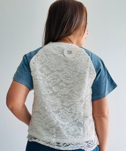 Denim T-Shirt White