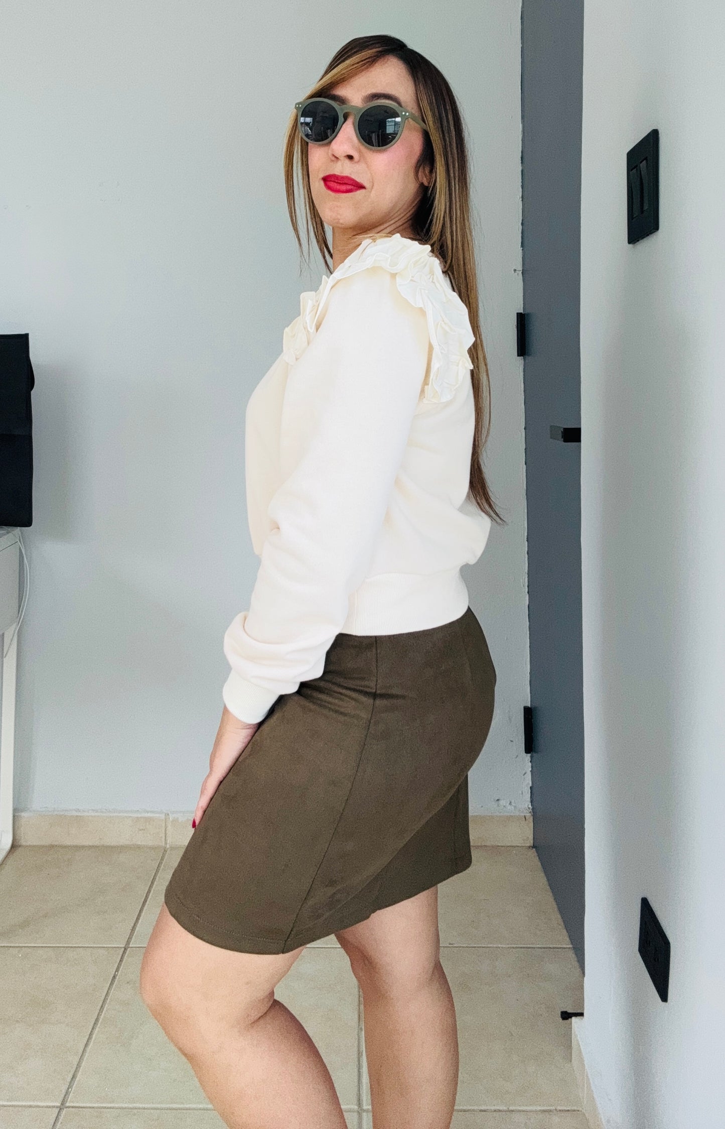 Falda Pesebre Chic-Verde Olivo