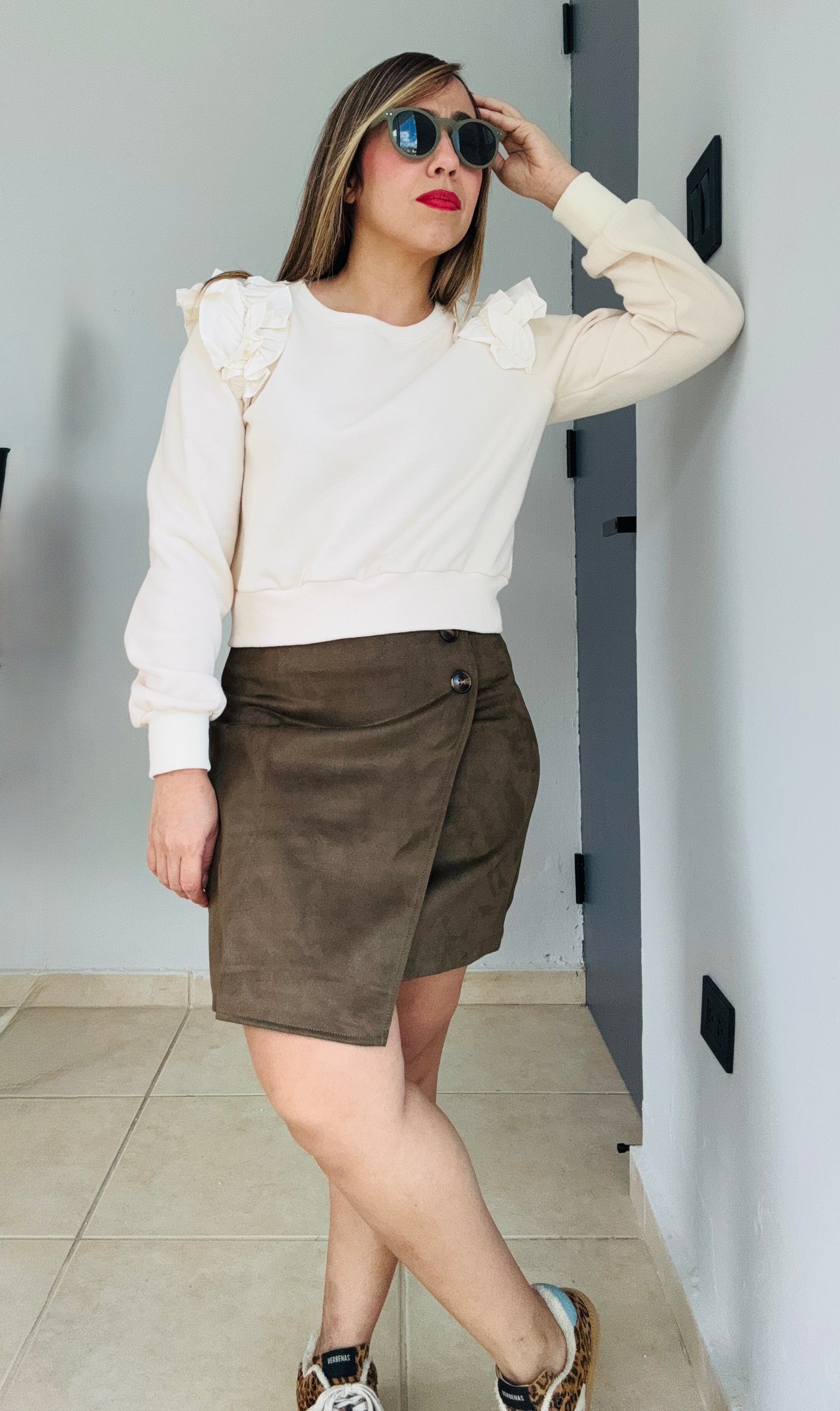 Falda Pesebre Chic-Verde Olivo