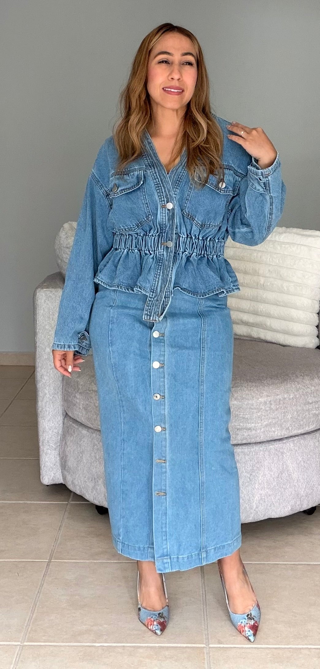 Camino de Gracia Denim Skirt