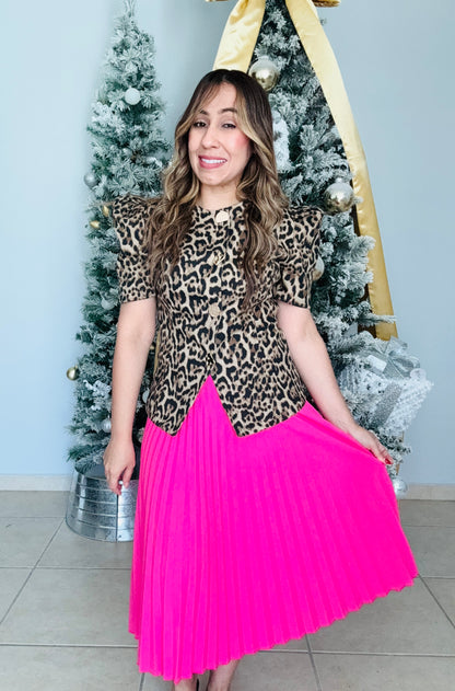 Falda Plizada- Rosa de Esperanza