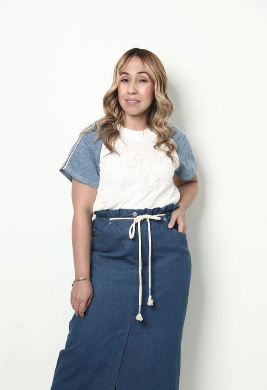 Denim T-Shirt White