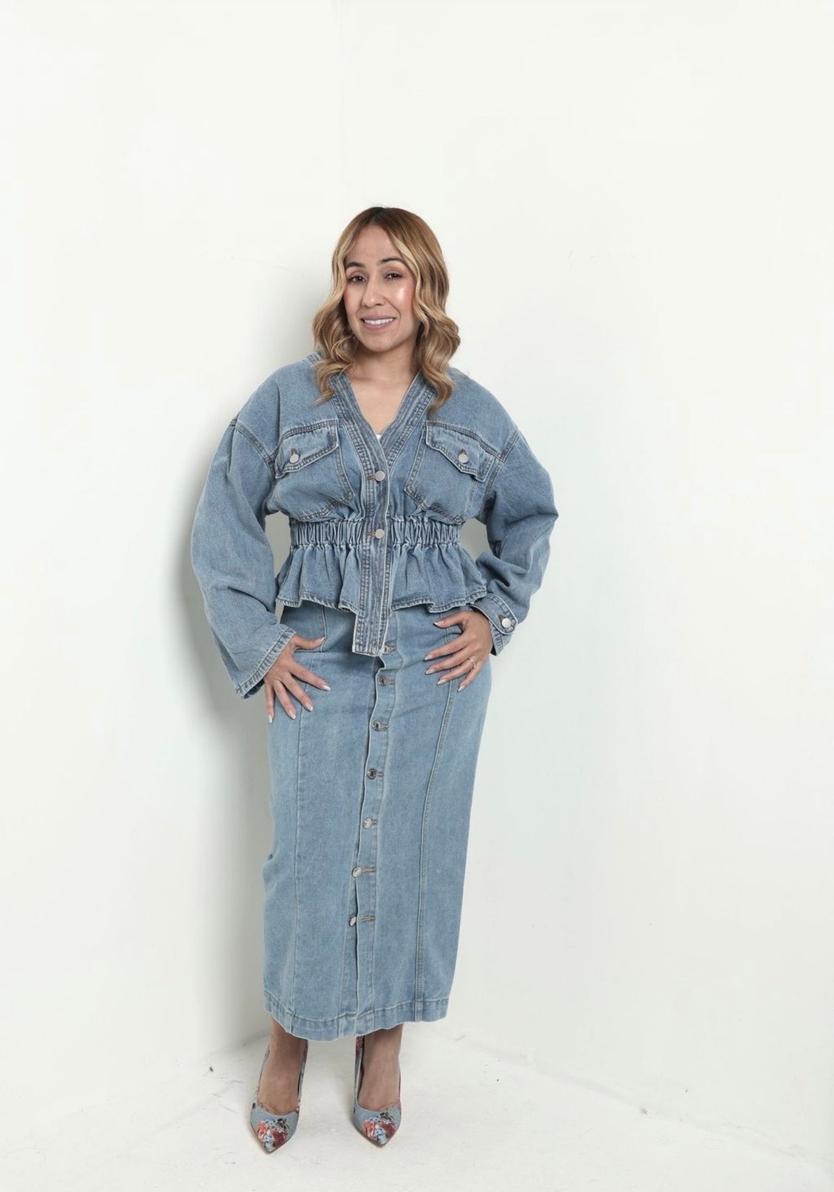 Camino de Gracia Denim Skirt