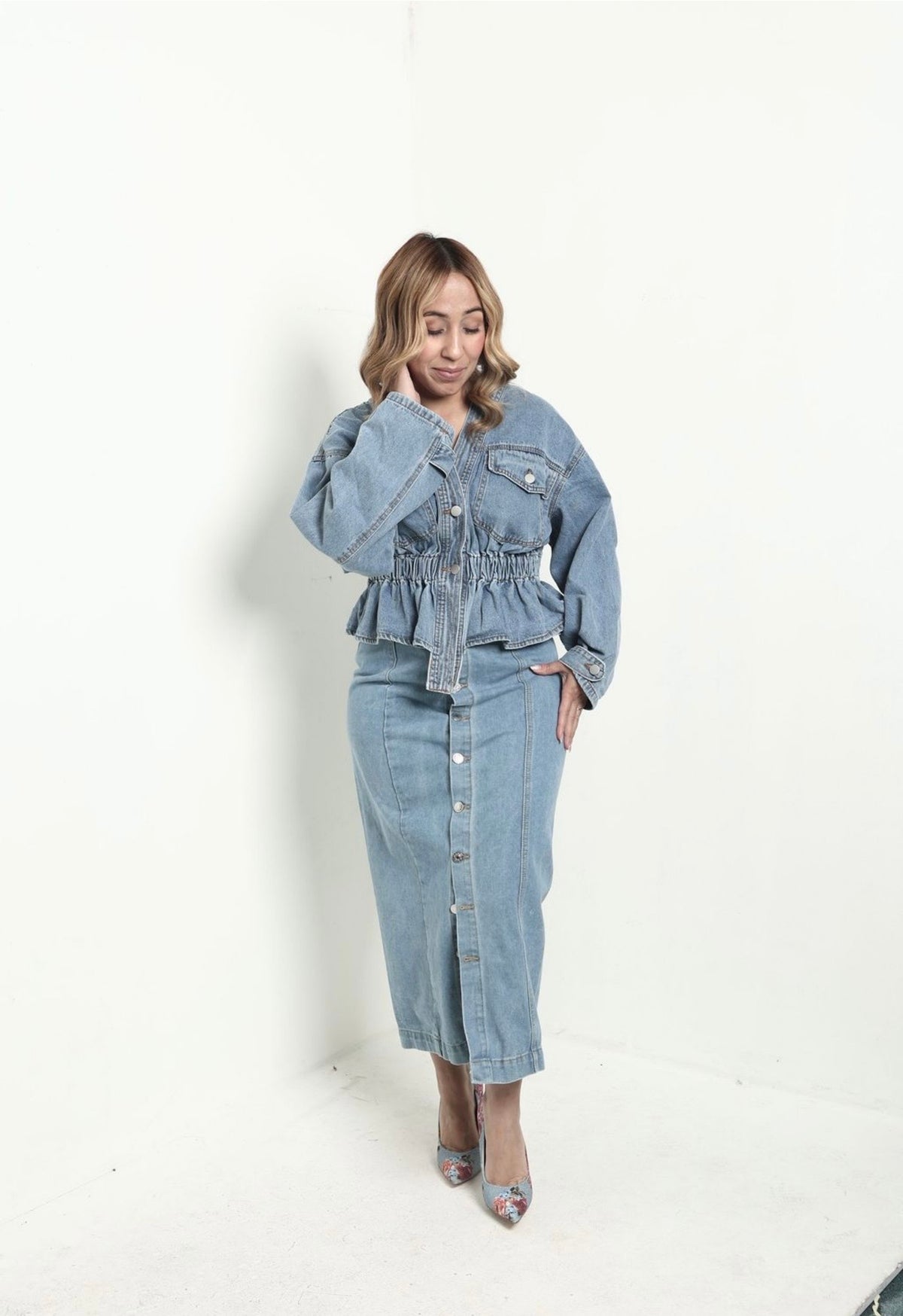 Camino de Gracia Denim Skirt