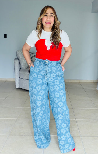 Betzaida Floral Wide-Leg Pants