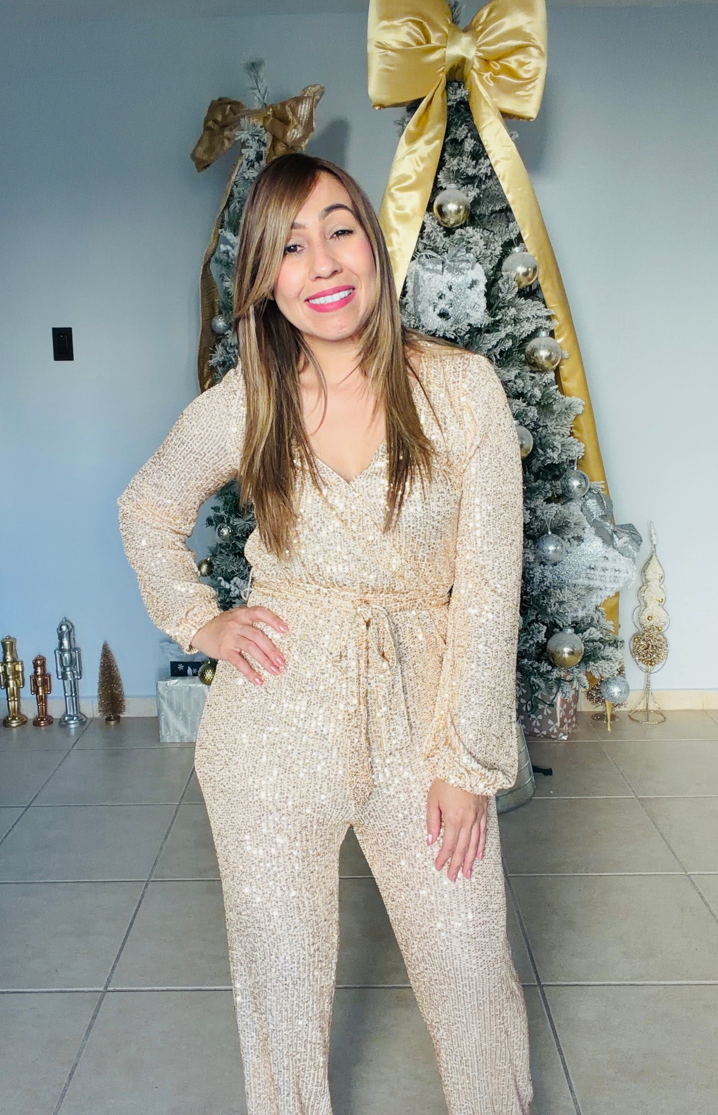 Gold Leg Jumpsuit